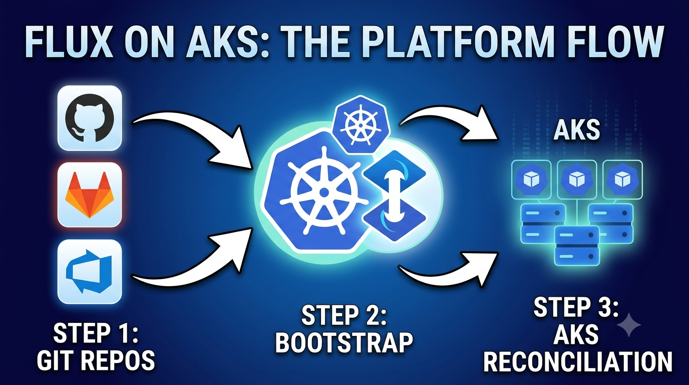 Bootstrapping Flux on AKS: Connect a Git Repository with GitRepository and Kustomization CRDs